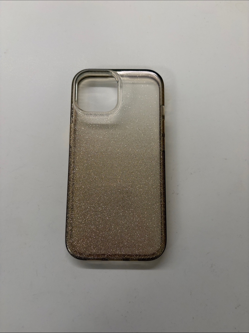 Glitter Clear Protective iPhone 13 Case - Gold
